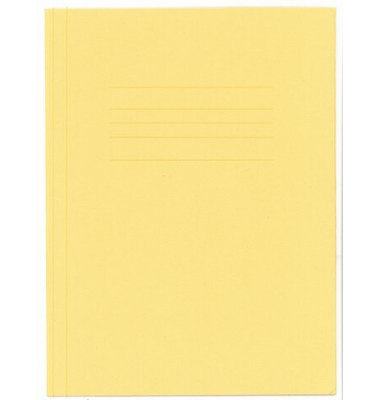 Jurismappe - 210407, A4 Folio gelb Recyclingkarton 240g, mit 3 Einschlagklappen