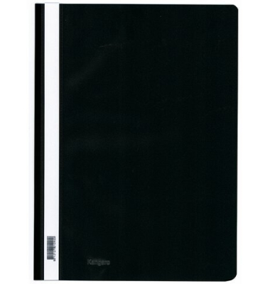 Schnellhefter Kangaro Standard-PP Einfarbig K-22042, A4, schwarz, Kunststoff, -, Vorderdeckel transparent