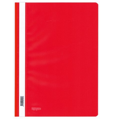 Schnellhefter Kangaro Standard-PP Einfarbig K-22036, A4, rot, Kunststoff, Vorderdeckel transparent