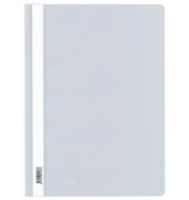 Schnellhefter Kangaro Standard-PP Einfarbig K-22040, A4, grau, Kunststoff, Vorderdeckel transparent