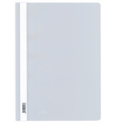 Schnellhefter Kangaro Standard-PP Einfarbig K-22040, A4, grau, Kunststoff, -, Vorderdeckel transparent