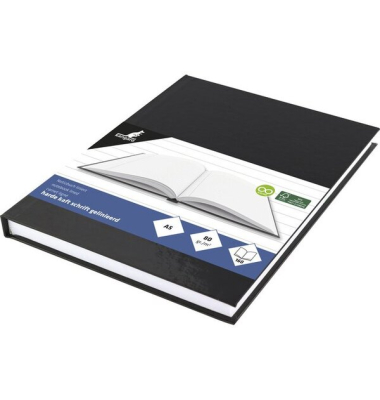 Notizbuch K-5519, schwarz, A5, liniert, 80g, 80 Blatt / 160 Seiten