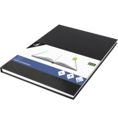 Notizbuch K-5520, schwarz, A4, liniert, 80g, 80 Blatt / 160 Seiten