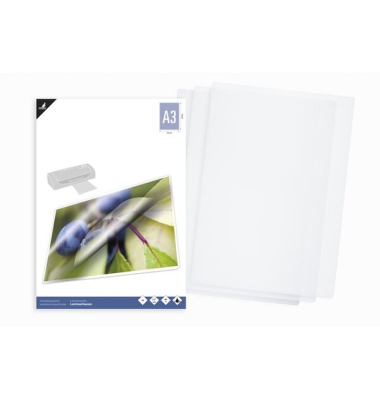 Laminierfolien K-16010, A3, 303x426mm, 80 mic, gl&auml;nzend