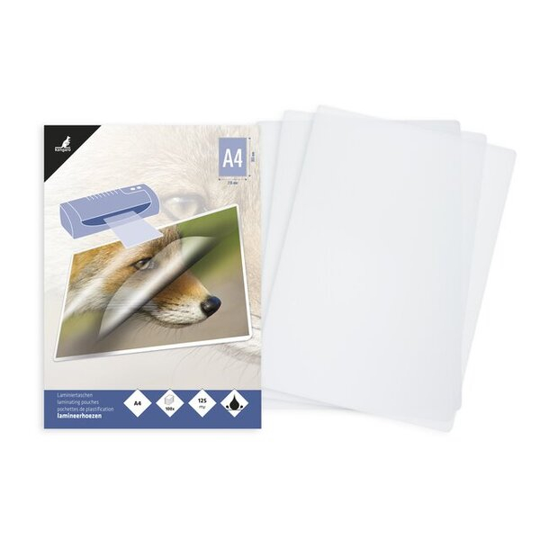 Kangaro Laminierfolien K-16009, A4, 216x303mm (BxH), 125 mic, glänzend 8712127025133 Kangaro