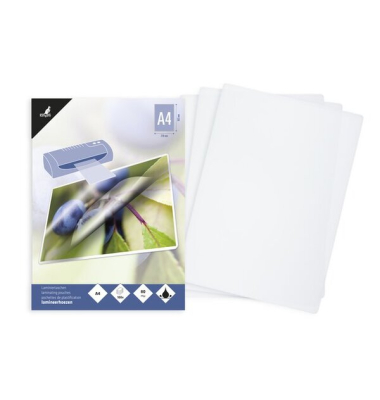 Laminierfolien K-16007, A4, 216x303mm (BxH), 80 mic, gl&auml;nzend