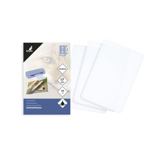 Kangaro Laminierfolien K-16002, 65x95mm (BxH), 125mic, glänzend 8712127025232 Kangaro