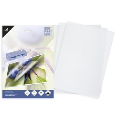 Laminierfolien K-16013, A4, 216x303mm (BxH), 80 mic, matt und gl&auml;nzend
