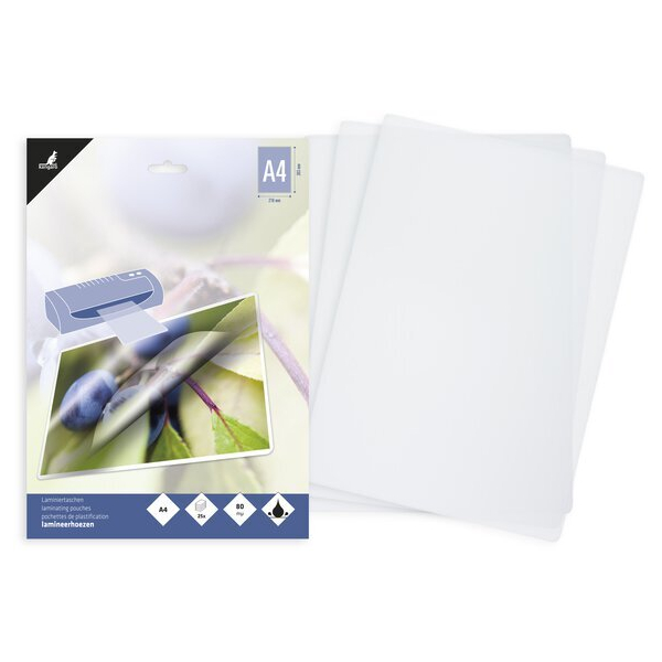 Kangaro Laminierfolien K-16013, A4, 216x303mm (BxH), 80 mic, matt und glänzend 8712127033572 Kangaro