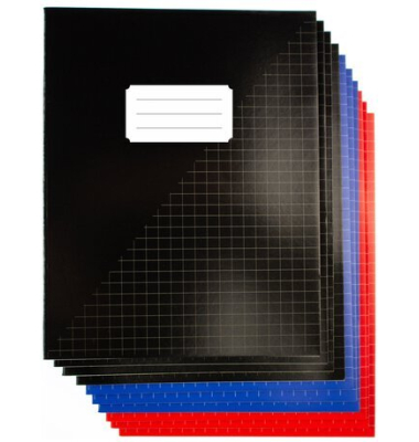 Schulheft K-500222-10 Schulheft- und Studienheft- Serie, - / kariert, A5, 60g, schwarz / rot / blau, 40 Blatt / 80 Seiten
