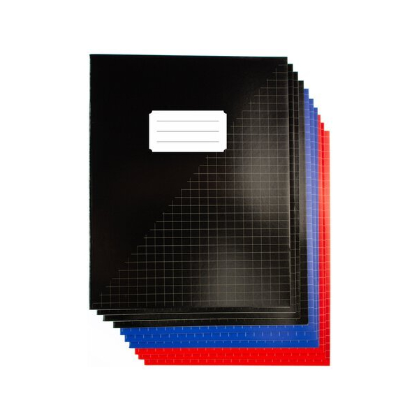 Kangaro Schulheft K-500222-10 Schulheft- und Studienheft- Serie, - / kariert, A5, 60g, schwarz / rot / blau, 40 Blatt / 80 Seiten 871212 10 Stück