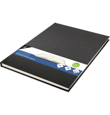 Skizzenbuch A4 80 Blatt 140g schw Leinen