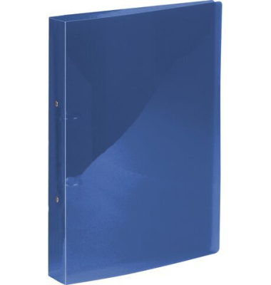 Ringbuch K-58190614, A4 2 Ringe 16mm Ring-&Oslash; Polypropylen (PP) transparent blau