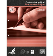 Briefblock K-5401 / liniert, A4, 90g, schwarz/rot, 100 Blatt