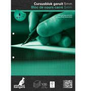 Briefblock K-5403, ohne / kariert, A4, 90g, schwarz/gr&uuml;n, 100 Blatt