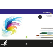 Aquarellpapier A2 300g 12 Blatt schwarz