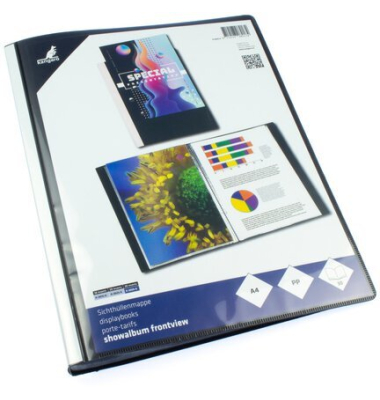 Sichtbuch A4 PP 30 H&uuml;llen schwarz