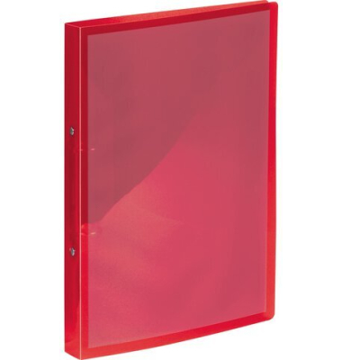 Pr&auml;sentationsringbuch K-58190631 transparent rot