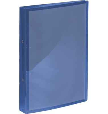 Pr&auml;sentationsringbuch K-58190642, A4 2 Ringe 25mm Ring-&Oslash; Polypropylen (PP), ohne, transparent blau