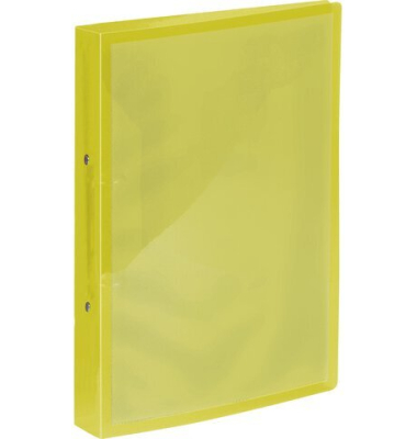 Pr&auml;sentationsringbuch K-58190643, A4 2 Ringe 25mm Ring-&Oslash; Polypropylen (PP), ohne, transparent gelb