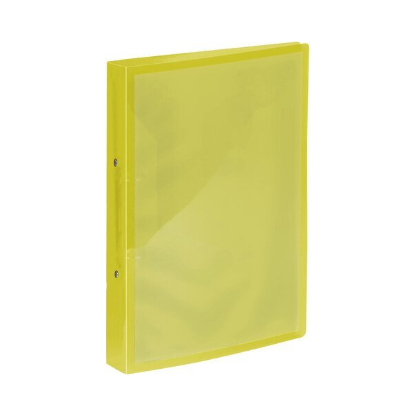 Kangaro Präsentationsringbuch K-58190643, A4 2 Ringe 25mm Ring-Ø Polypropylen (PP), ohne, transparent gelb 8712127083256 Kangaro
