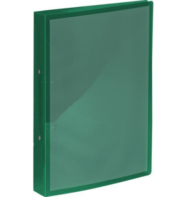 Pr&auml;sentationsringbuch K-58190644, A4 2 Ringe 25mm Ring-&Oslash; Polypropylen (PP), ohne, transparent gr&uuml;n