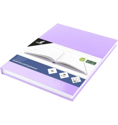 Notizbuch K-5385, pastellviolett, A5, liniert, 80g, 80 Blatt / 160 Seiten