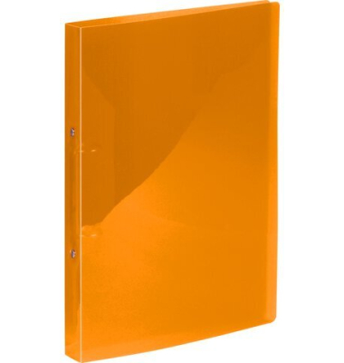Ringbuch K-58190628, A4 2 Ringe 16mm Ring-&Oslash; Polypropylen (PP) transparent orange