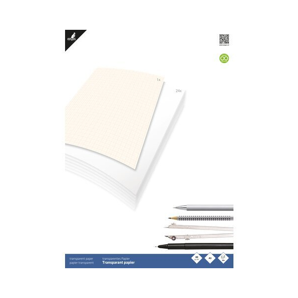 Alpedia Transparentpapier A3  Block, 24 Blatt 8712127085977 Alpedia