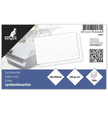 Karteikarten K-6101 wei&szlig; 