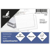 Karteikarten A7 75x105mm liniert. 190g 100 Blatt