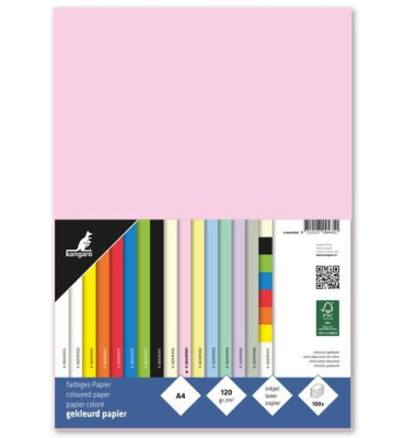 Kopierpapier K-0043P001 pastellrosa A4 120g
