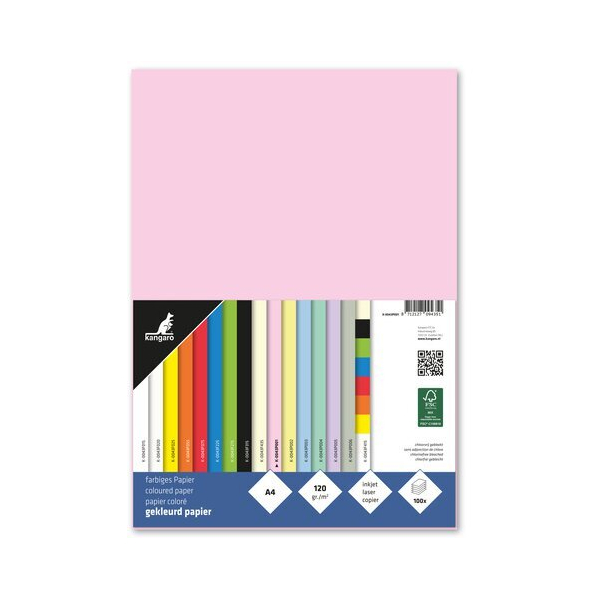 Kangaro Kopierpapier K-0043P001 pastellrosa A4 120g 8712127094351 Kangaro