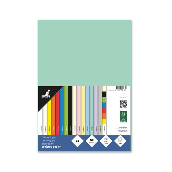 Kangaro Kopierpapier K-0043P004 pastellgrün A4 120g 8712127094399 Kangaro