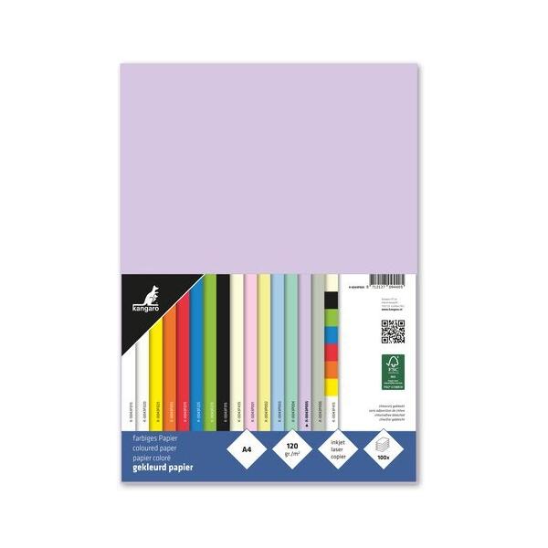 Kangaro Kopierpapier K-0043P005 pastelllila A4 120g 8712127094405 Kangaro