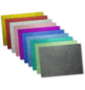 Glitzerpapier 25x35cm 300g 10Farben 10 Blatt