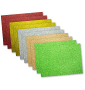 Glitzerpapier 25x35cm 300g 5 Farben 10 Blatt