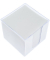 Notizzettelbox 9,5x9,5x9,5cm 700Bl wei&szlig;