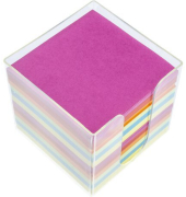 Notizzettelbox 9,5x9,5x9,5cm 700Bl sortiert