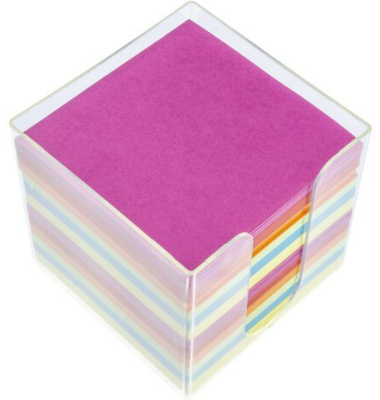 Notizzettelbox 9,5x9,5x9,5cm 700Bl sortiert