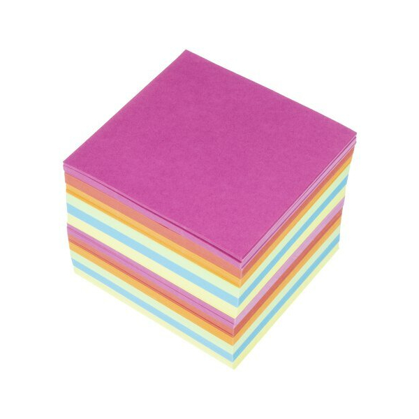 Kangaro Zettelklotz K-6303, 90x90mm, farbig sortiert,  Papier, 700 Blatt 8712127096263 Kangaro