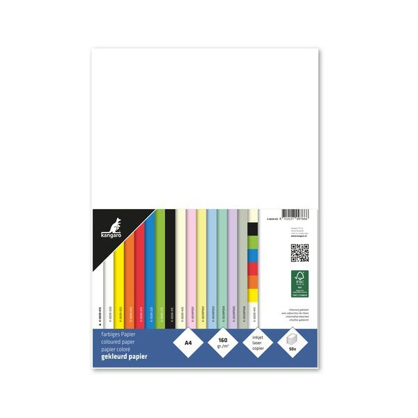 Alpedia Tonpapier A4 160g weiß 50 Blatt 8712127097666 Alpedia