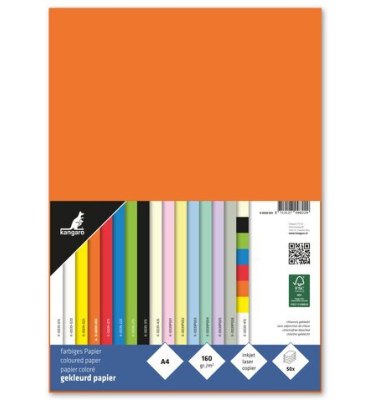 Tonpapier A4 160g orange 50 Blatt