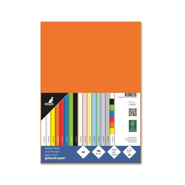 Alpedia Tonpapier A4 160g orange 50 Blatt 8712127098229 Alpedia
