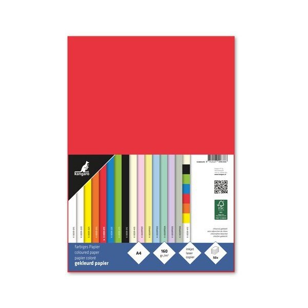 Alpedia Tonpapier A4 160g rot 50 Blatt 8712127098366 Alpedia