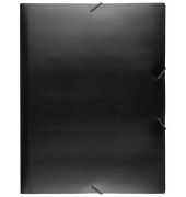 Eckspannmappe K-58190650, A4 schwarz Polypropylen, mit 3 Einschlagklappen