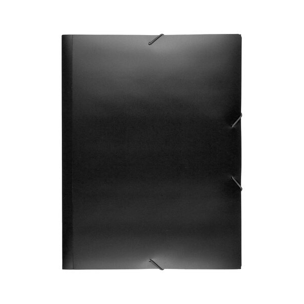 Kangaro Eckspannmappe K-58190650, A4 schwarz Polypropylen, mit 3 Einschlagklappen 8712127107334 Kangaro
