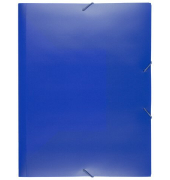Eckspannmappe Elastomap PP K-58190651, A4 blau Polypropylen (PP), f&uuml;r ca. 150 Blatt  (80 g/m&sup2;), mit 3 Einschlagklappen