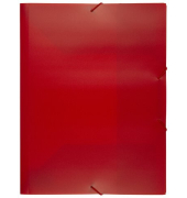 Eckspannmappe K-58190653, A4 rot Polypropylen, mit 3 Einschlagklappen