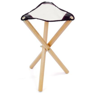 Malhocker 50cm Sitzh&ouml;he Dreibein Tasche